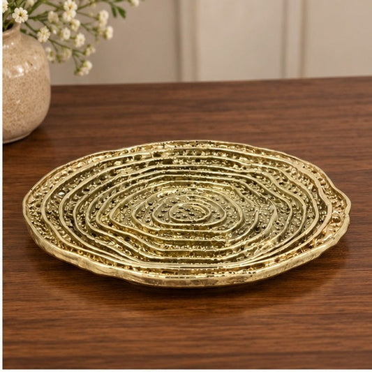 Spiral Decorative Dosa Metal Tray