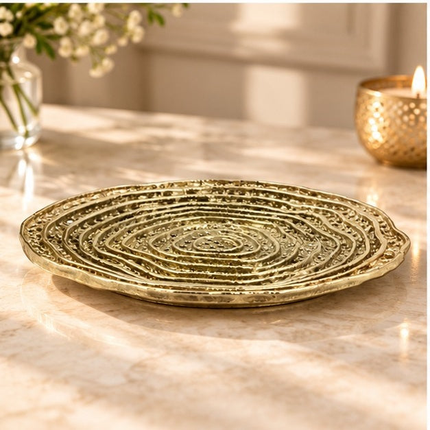 Spiral Decorative Dosa Metal Tray
