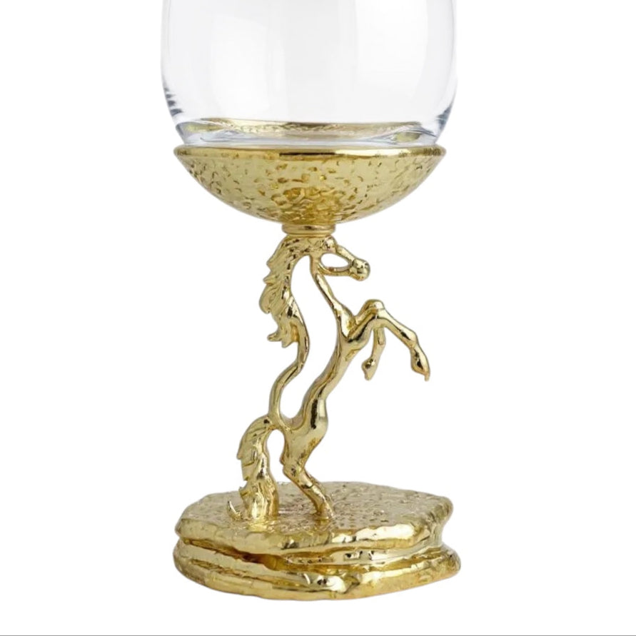 Handcrafted Stallion Wine Glasses - Set of 1 or 2