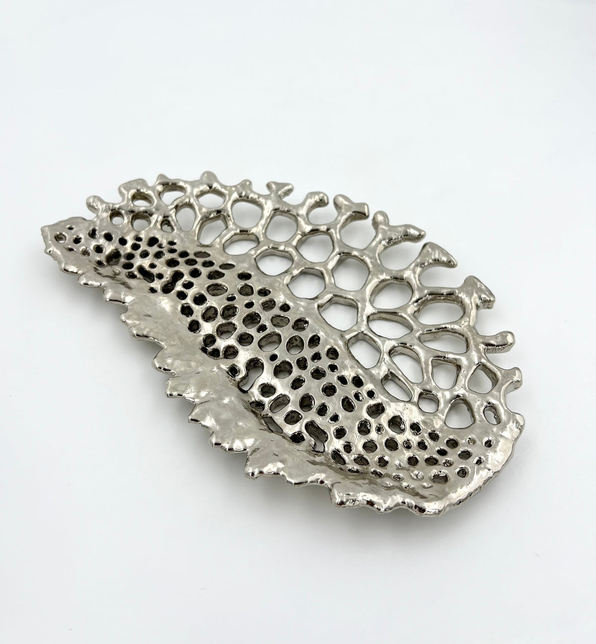Fossil Inspired Decorative Metal Tray