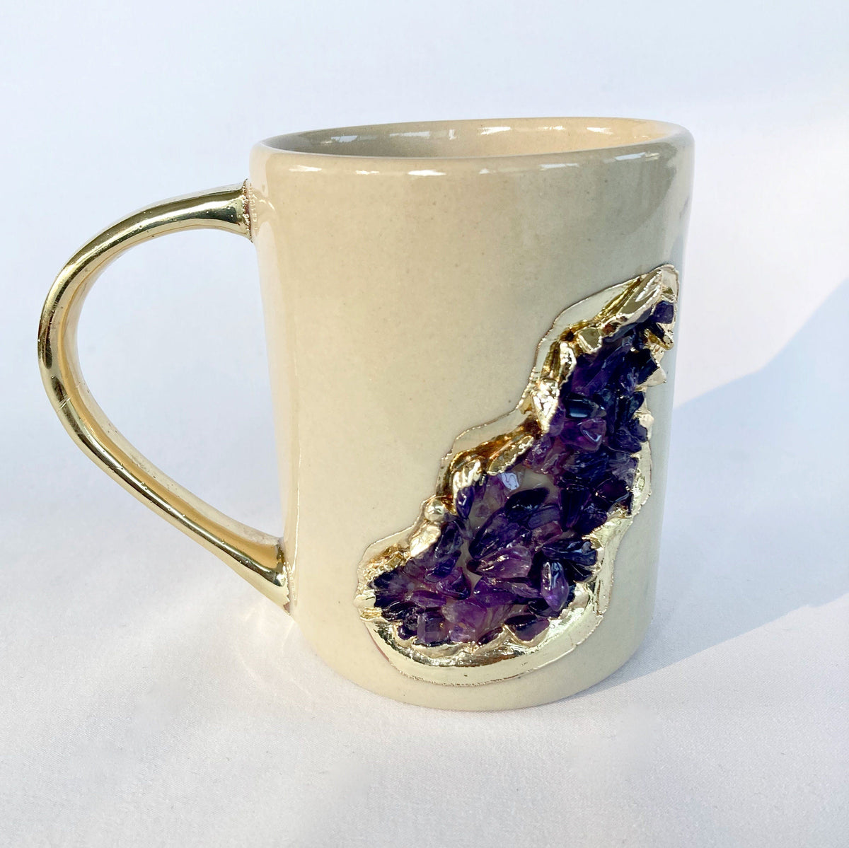 Wave - Handcrafted Set of 2 Cream Ceramic Mugs