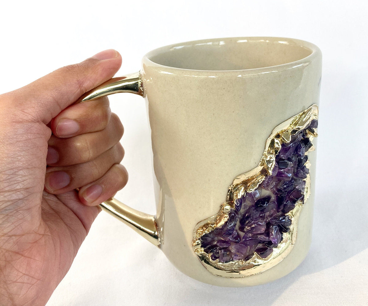 Wave - Handcrafted Set of 2 Cream Ceramic Mugs