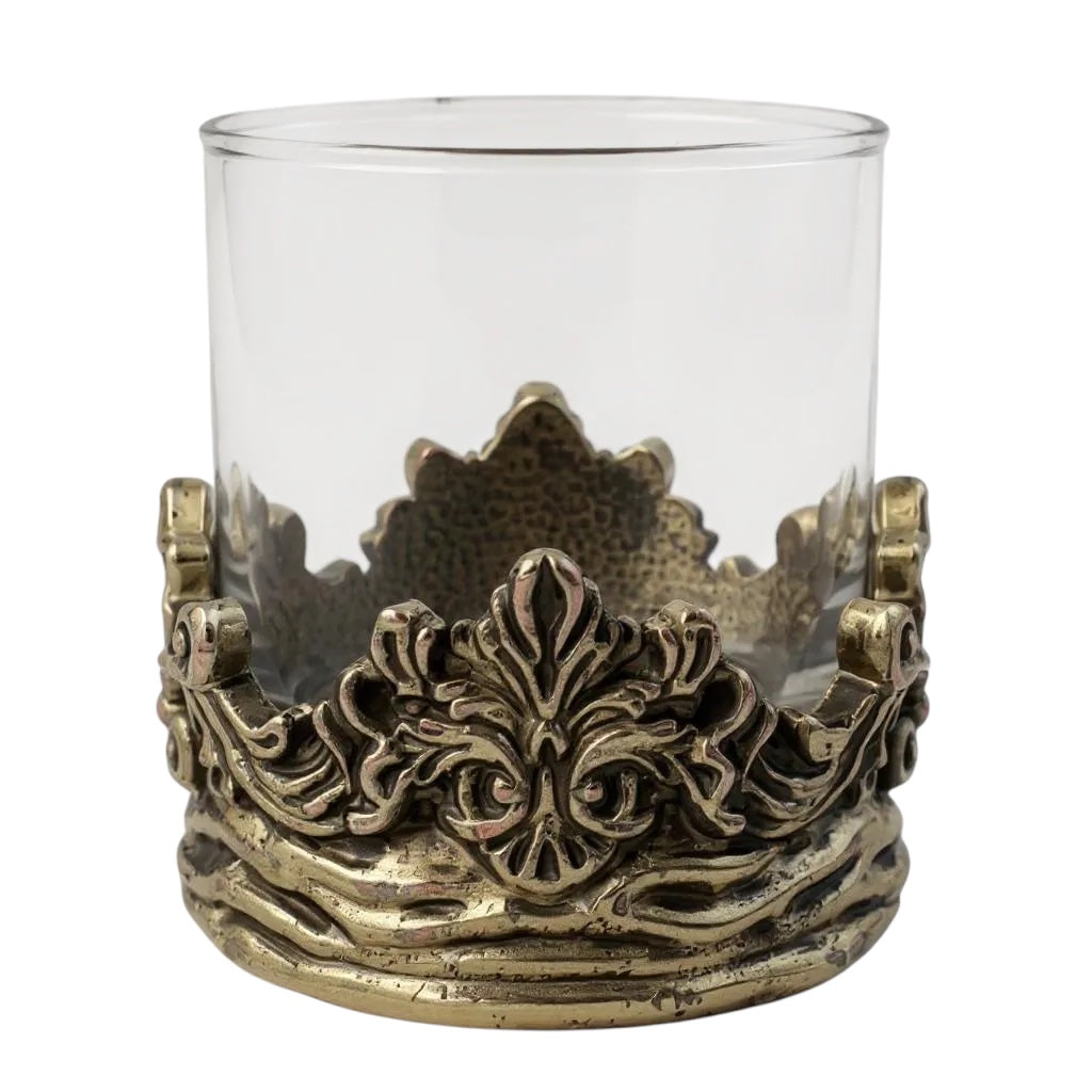 Handcrafted Baroque Crown Whiskey Glasses