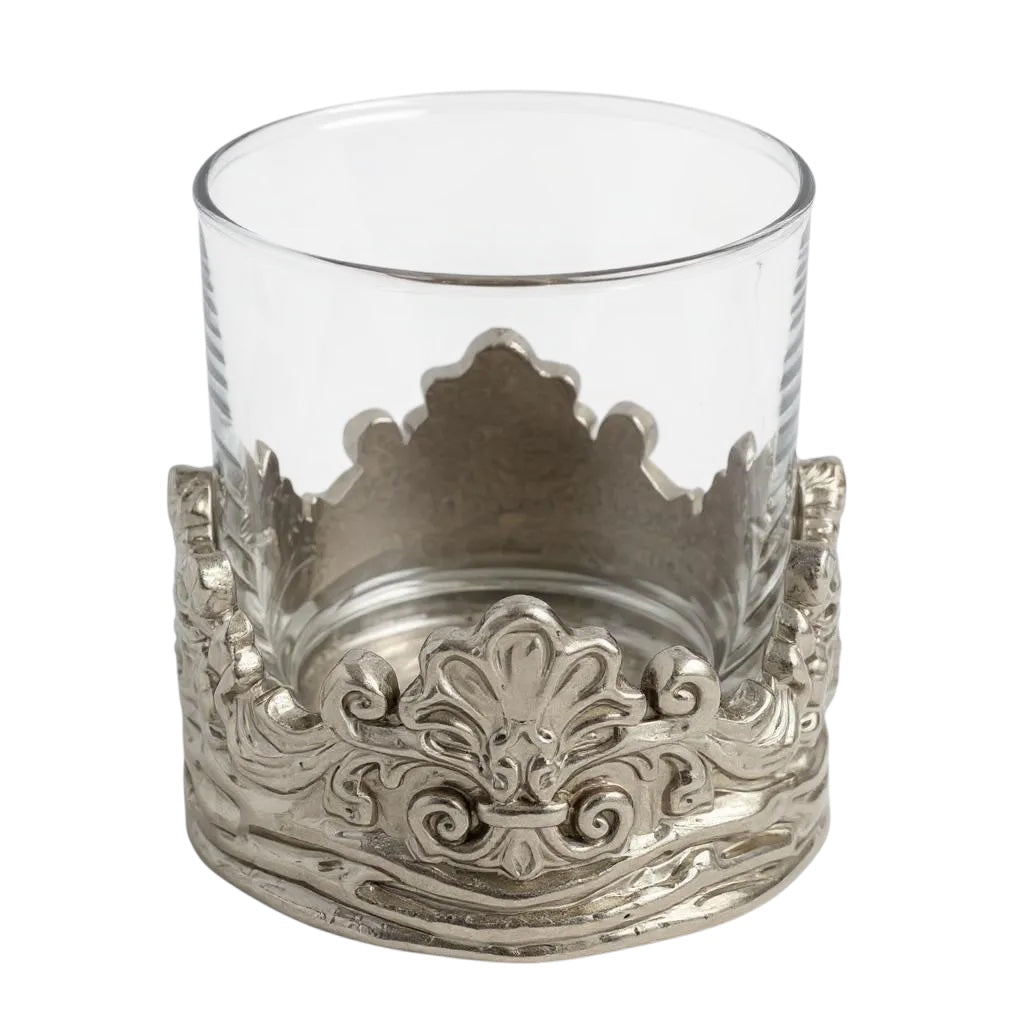 Handcrafted Baroque Crown Whiskey Glasses