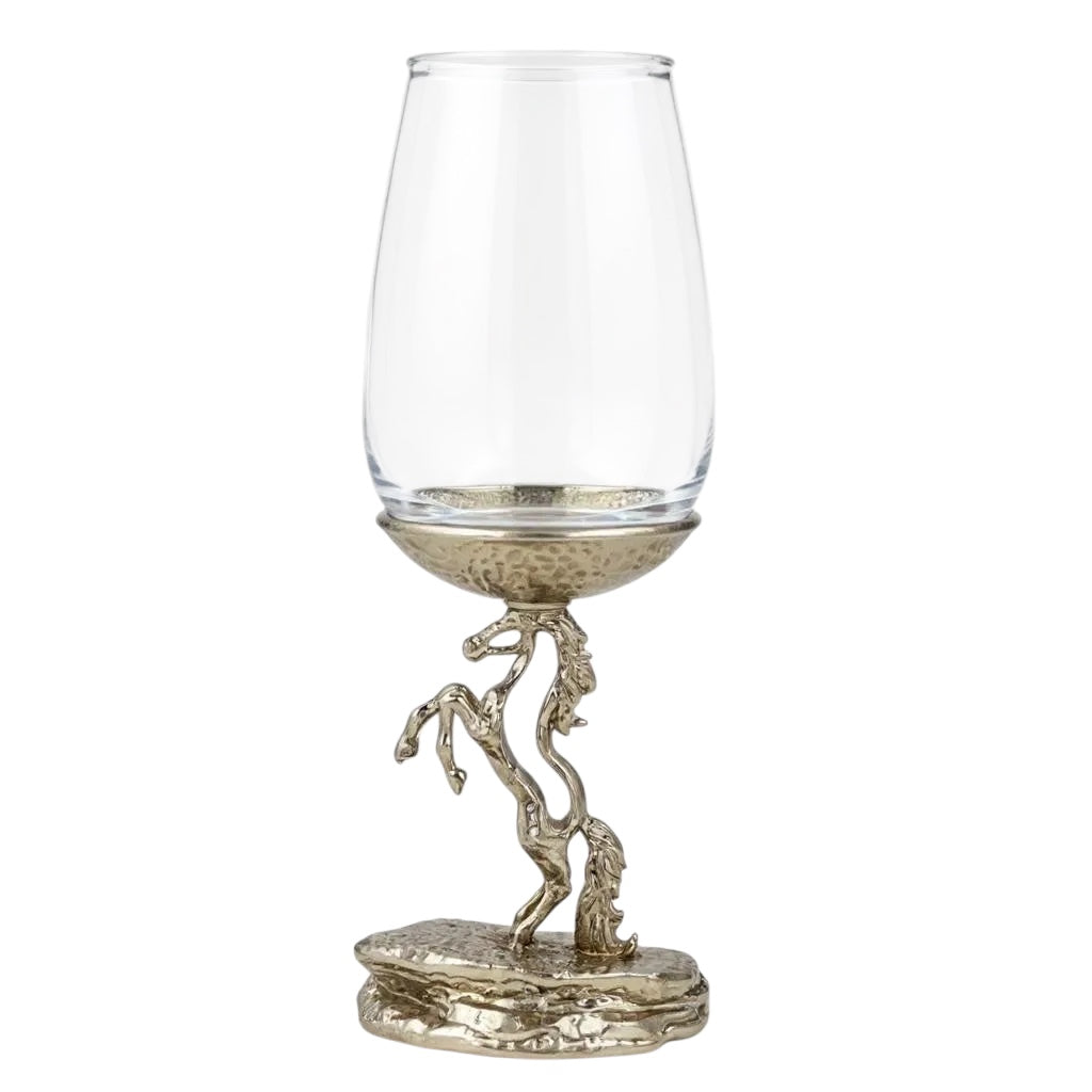 Handcrafted Stallion Wine Glasses - Set of 1 or 2