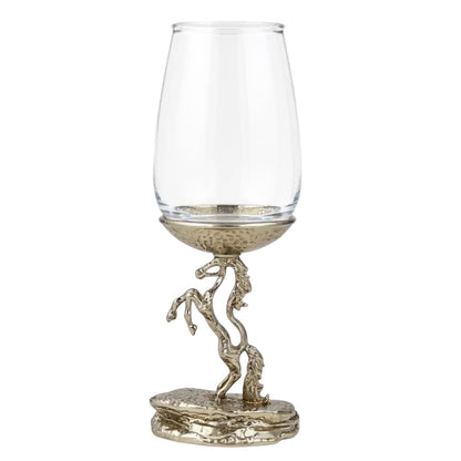Handcrafted Stallion Wine Glasses - Set of 1 or 2