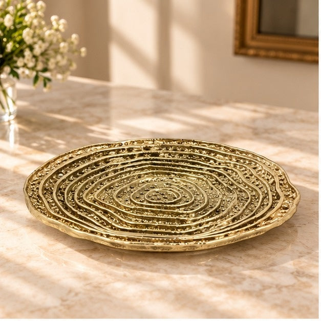 Spiral Decorative Dosa Metal Tray