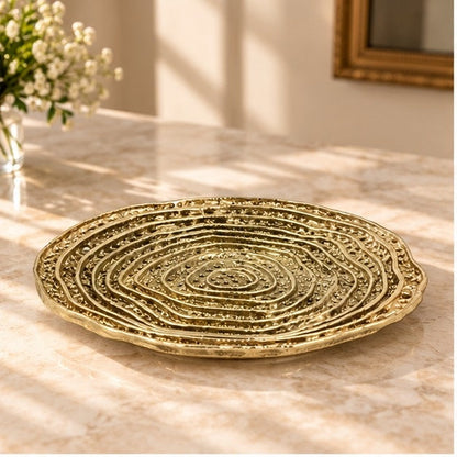 Spiral Decorative Dosa Metal Tray
