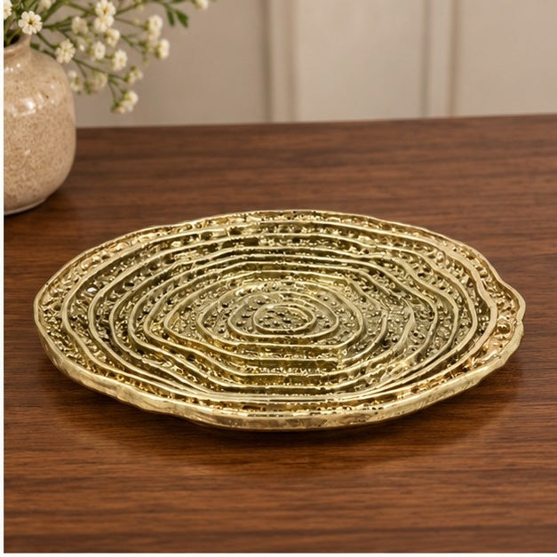 Spiral Decorative Dosa Metal Tray