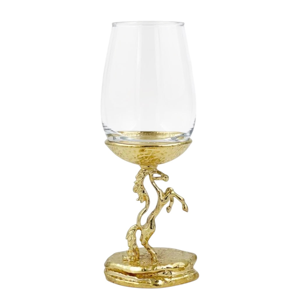 Handcrafted Stallion Wine Glasses - Set of 1 or 2