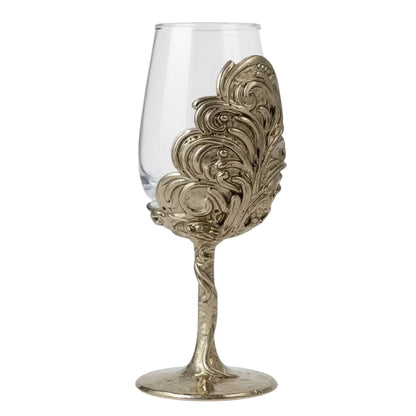 Handcrafted Leaf/Ambi Design Wine Glasses