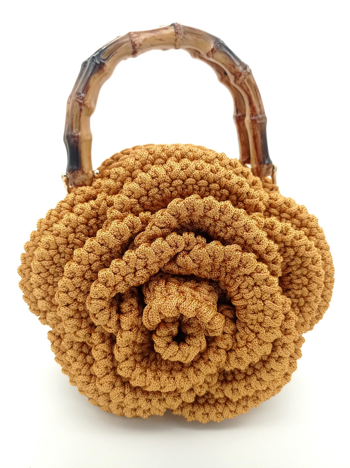 Elegant handmade handbag in the shape of the flower
