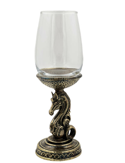 Handcrafted Knight Wine Glasses