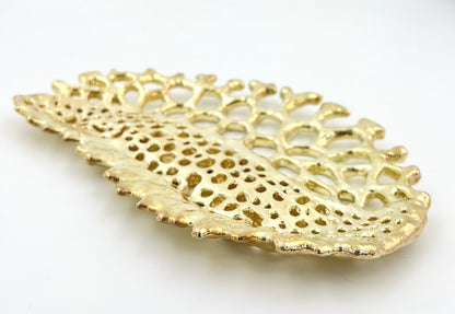 Fossil Inspired Decorative Metal Tray