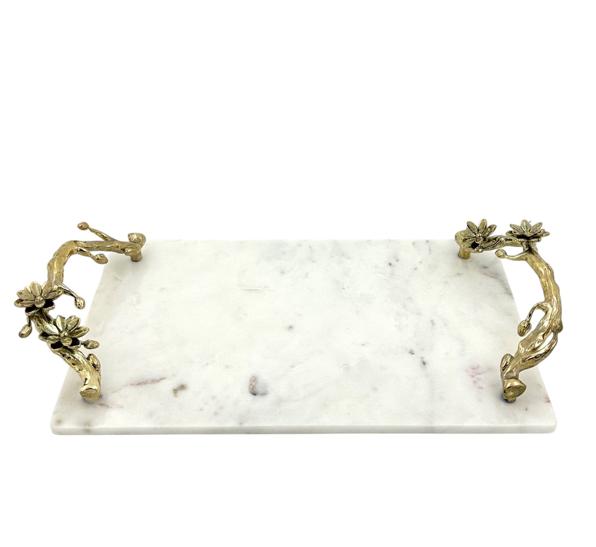 White Marble Natural Serving Tray