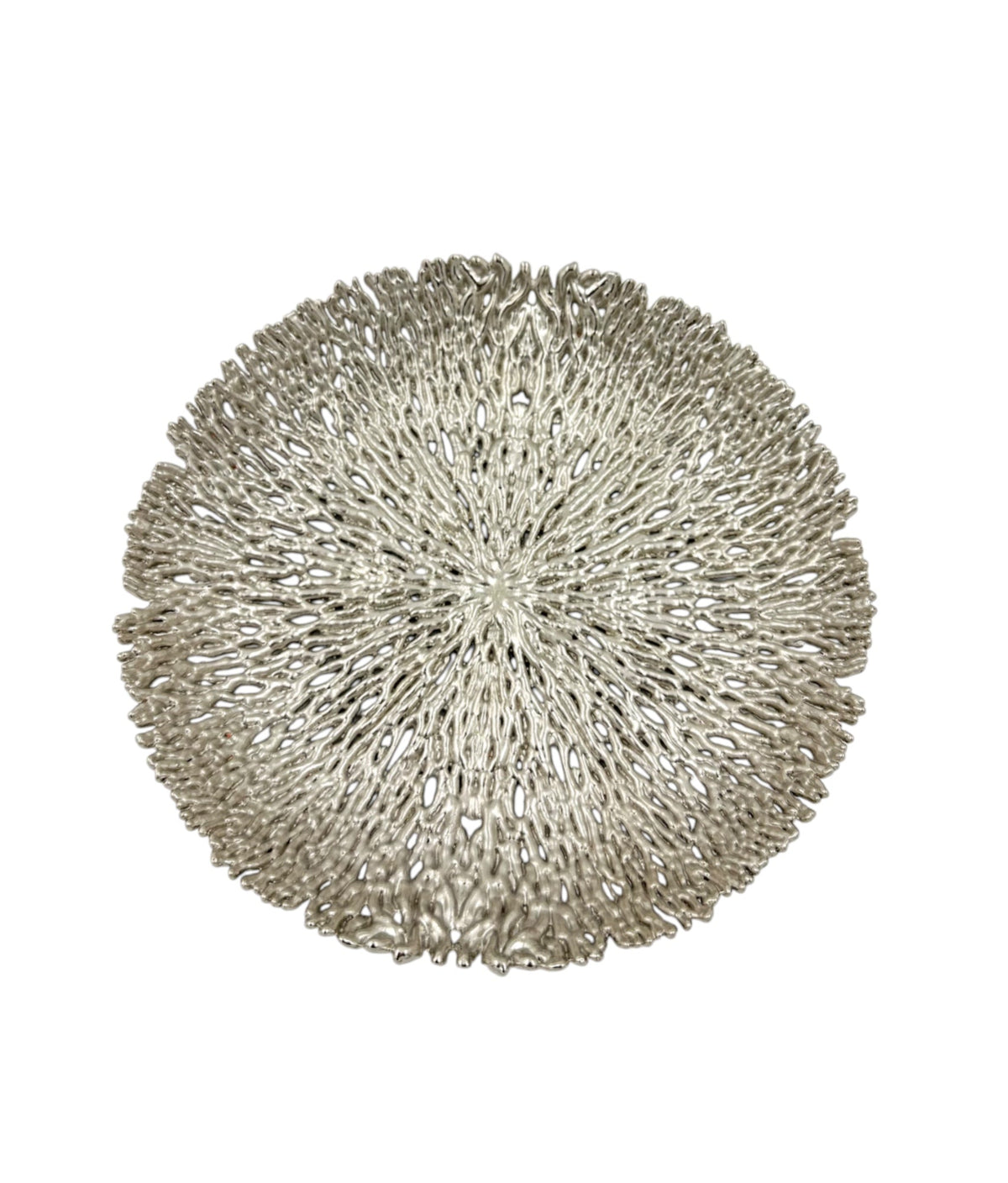 Coral Inspired Decorative Metal Tray