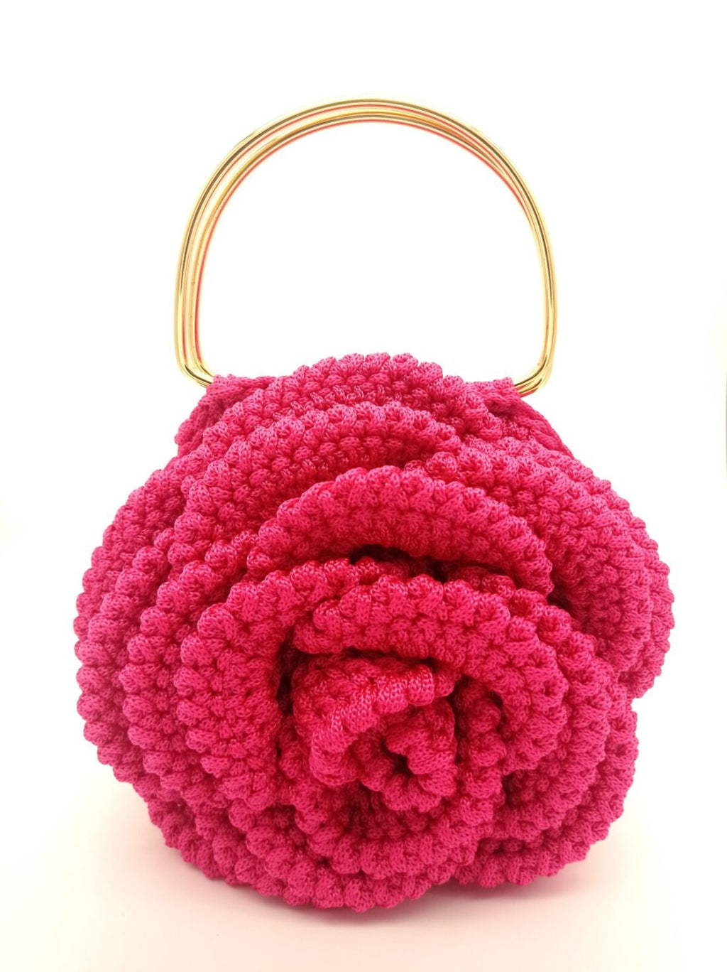 Elegant handmade handbag in the shape of the flower