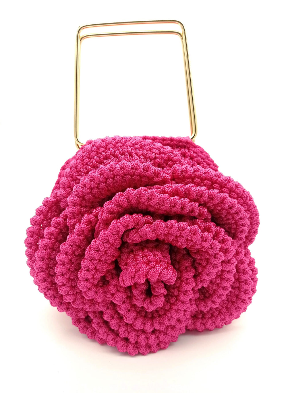 Elegant handmade handbag in the shape of the flower
