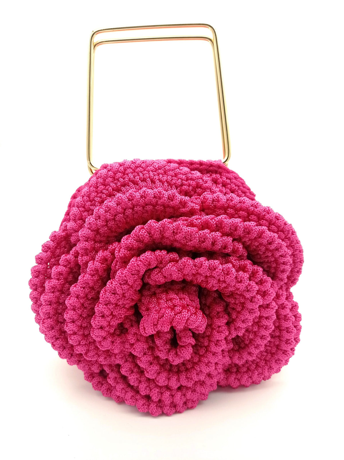 Elegant handmade handbag in the shape of the flower