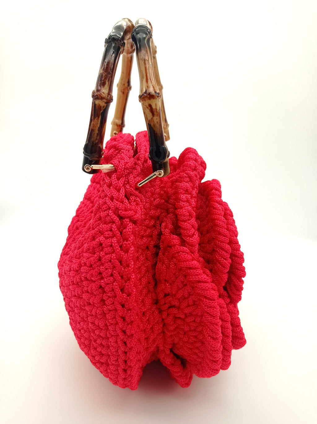 Elegant handmade handbag in the shape of the flower