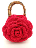 Elegant handmade handbag in the shape of the flower