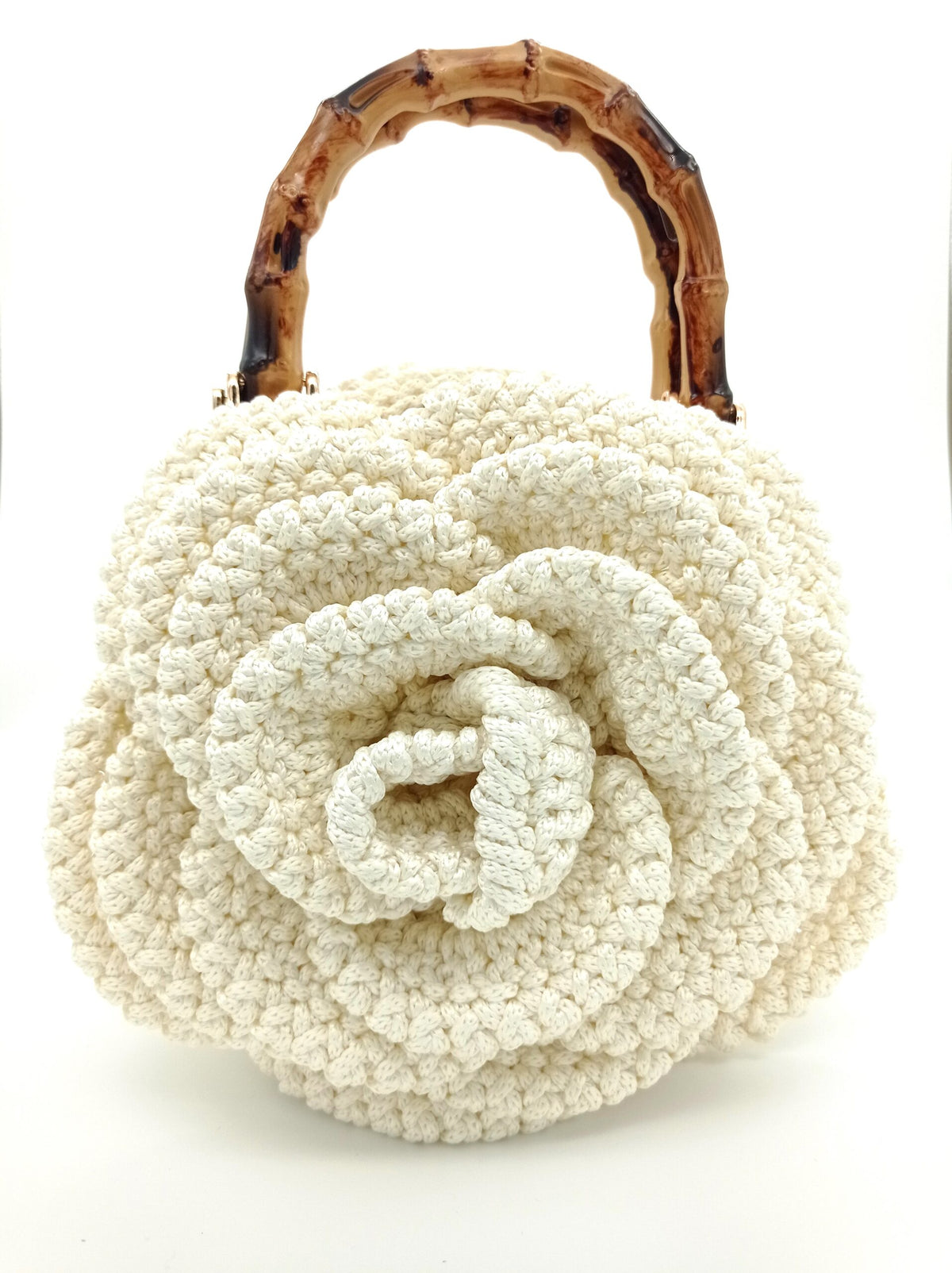 Elegant handmade handbag in the shape of the flower