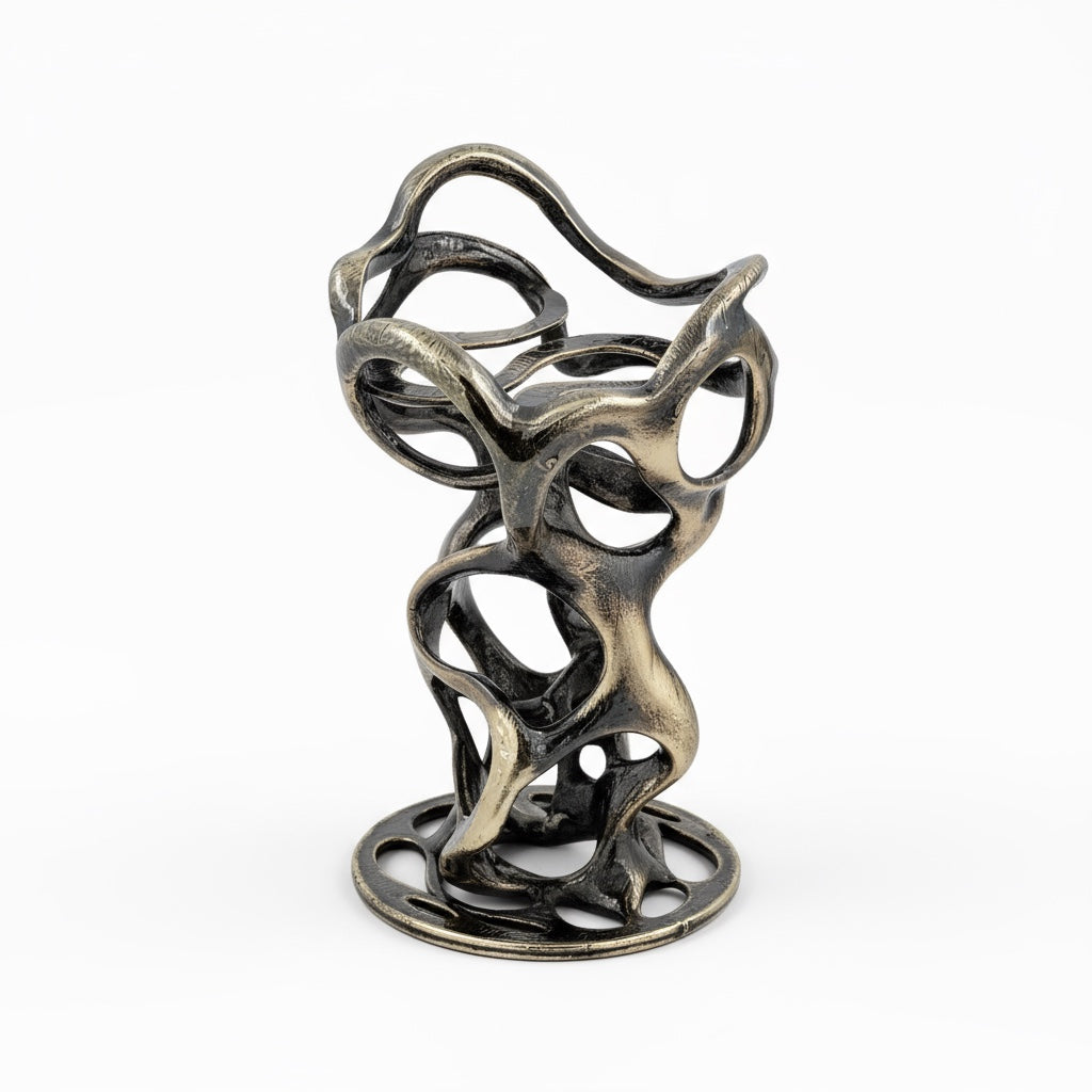 Swirl Sculptural Pillar Candle Holder